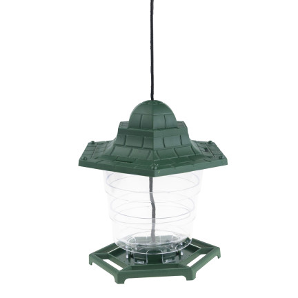 TG80444 VOGELFUTTERSPENDER FÜR SAATGUT FUTTERFENSTER MIT SAUGNÄPFEN TRANSPARENT MIT BALDACHIN VOGELTRÄNKE