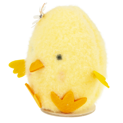 Dekoratives Hähnchen, Osterküken, Tischdekoration, flauschig, 13,5 cm