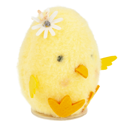 Dekoratives Hähnchen, Osterküken, Tischdekoration, flauschig, 13,5 cm
