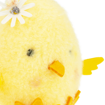 Dekoratives Hähnchen, Osterküken, Tischdekoration, flauschig, 13,5 cm