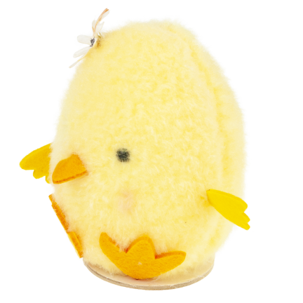 Dekoratives Hähnchen, Osterküken, Tischdekoration, flauschig, 13,5 cm