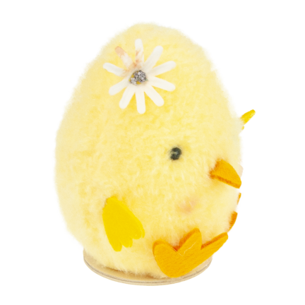 Dekoratives Hähnchen, Osterküken, Tischdekoration, flauschig, 13,5 cm