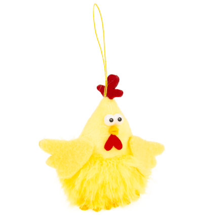 Osterküken, Osterdekoration, flauschig, gelb, 13 cm