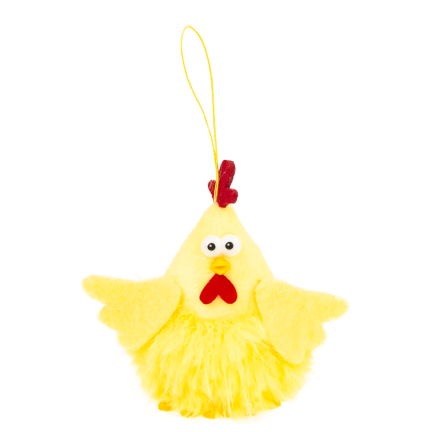 Osterküken, Osterdekoration, flauschig, gelb, 13 cm