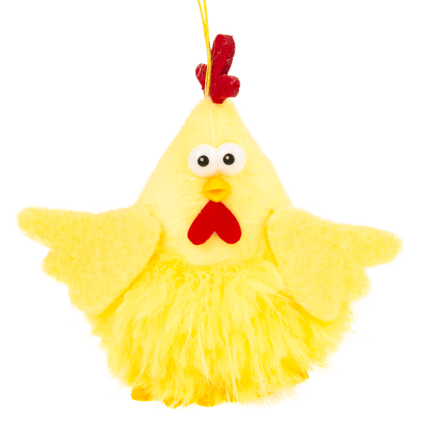 Osterküken, Osterdekoration, flauschig, gelb, 13 cm