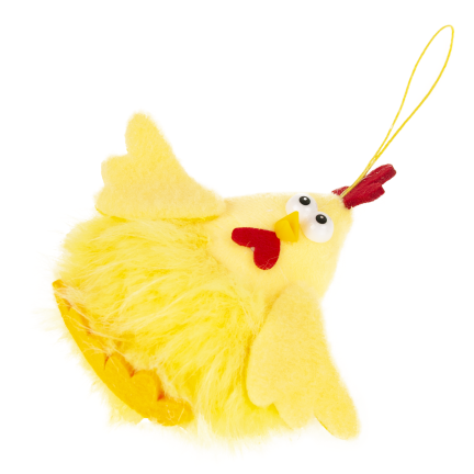 Osterküken, Osterdekoration, flauschig, gelb, 13 cm