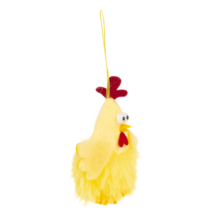 Osterküken, Osterdekoration, flauschig, gelb, 13 cm