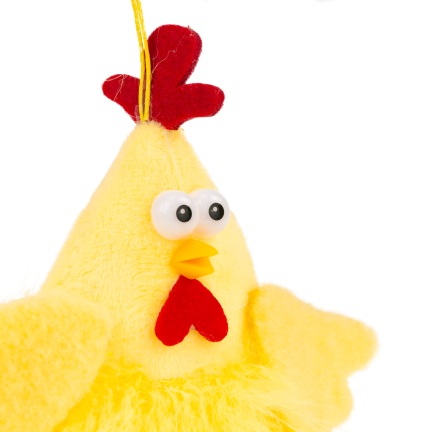 Osterküken, Osterdekoration, flauschig, gelb, 13 cm