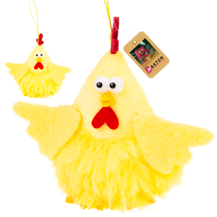 Osterküken, Osterdekoration, flauschig, gelb, 13 cm