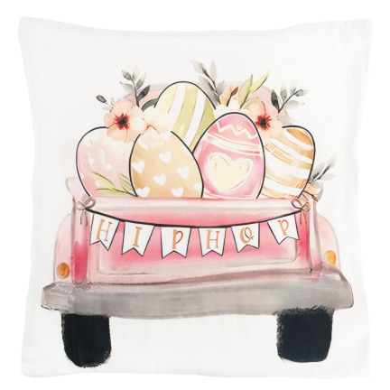 TG81305-KPL OSTERN SAMT KISSENBEZÜGE 45X45 CM 4 STÜCK DEKORATIVE HASEN