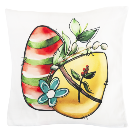 TG81308-KPL EASTER VELOUR KISSENBEZÜGE 45X45 CM 4 STÜCK DEKORATIVE HASEN