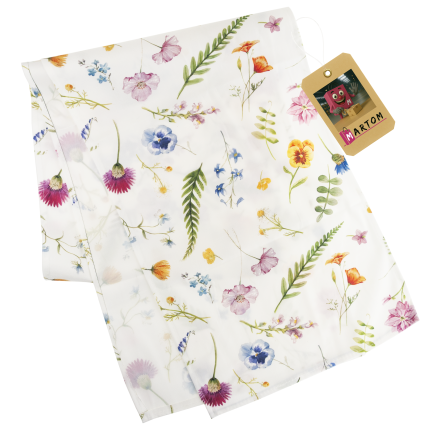 TG81317-1 FRÜHLING SAMT LÄUFER 34X180 CM ELEGANTE BLUMEN
