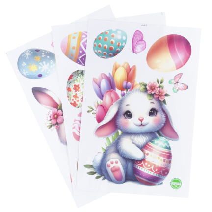 TG81320 OSTERN FENSTERAUFKLEBER 3 BLÄTTER/KPL