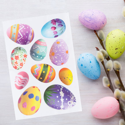 TG81320 OSTERN FENSTERAUFKLEBER 3 BLÄTTER/KPL