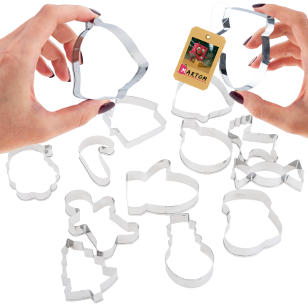 TG81335 Ausstechformen für Lebkuchen in Rentierform, 12 Stück/Set