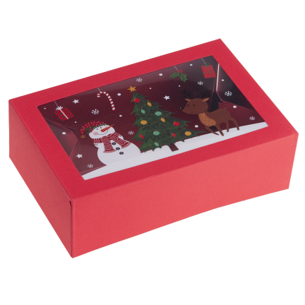 TG81340 Geschenkbox, Kartonverpackung, Nikolausgeschenk, unter den Weihnachtsbaum