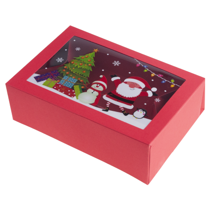 TG81340 Geschenkbox, Kartonverpackung, Nikolausgeschenk, unter den Weihnachtsbaum