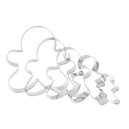 Ausstechformen für Plätzchen, zum Ausstechen von Lebkuchen, Plätzchenmännchen, 5-teiliges Set