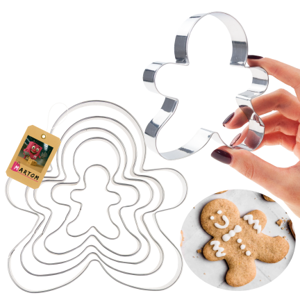Ausstechformen für Plätzchen, zum Ausstechen von Lebkuchen, Plätzchenmännchen, 5-teiliges Set
