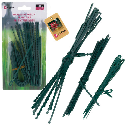 Kabelbinder für Pflanzen, Gartenklammern, Klammern, Kletterpflanzenklammern, 45 Stück