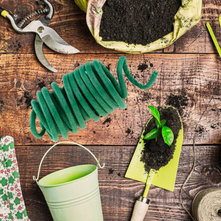 Schaumstoffbeschichteter Draht, für den Garten, für Blumen und Pflanzen, 5 m