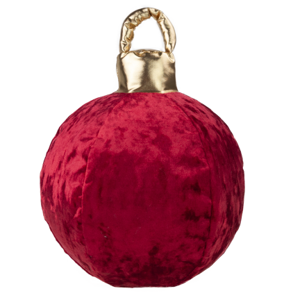 TG81471-3 Rote Weihnachtskugel aus Stoff, aufblasbar