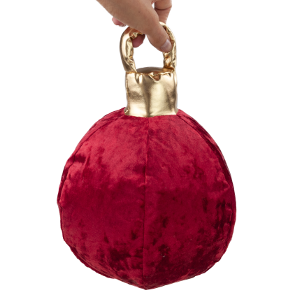 TG81471-3 Rote Weihnachtskugel aus Stoff, aufblasbar