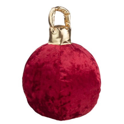 TG81471-3 Rote Weihnachtskugel aus Stoff, aufblasbar