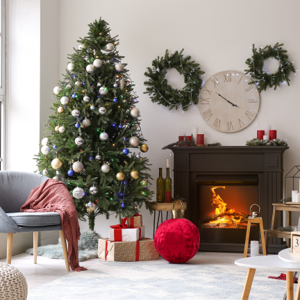 TG81471-3 Rote Weihnachtskugel aus Stoff, aufblasbar
