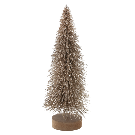TG81561 Goldener Weihnachtsbaum mit Glitzer – elegante Weihnachtsdekoration, 26 cm