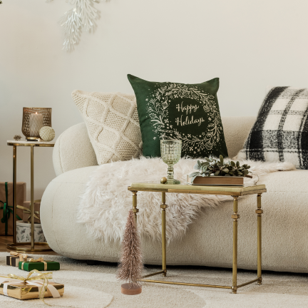 TG81561 Goldener Weihnachtsbaum mit Glitzer – elegante Weihnachtsdekoration, 26 cm