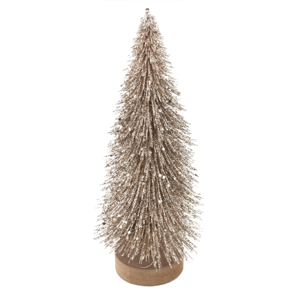 TG81561 Goldener Weihnachtsbaum mit Glitzer – elegante Weihnachtsdekoration, 26 cm