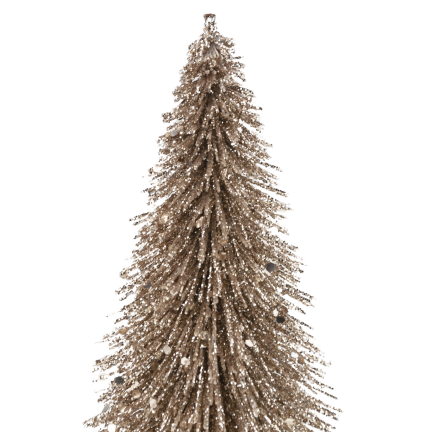 TG81561 Goldener Weihnachtsbaum mit Glitzer – elegante Weihnachtsdekoration, 26 cm