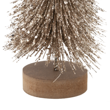 TG81561 Goldener Weihnachtsbaum mit Glitzer – elegante Weihnachtsdekoration, 26 cm