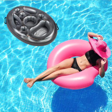 Schwimmendes Tablett für den Pool, aufblasbare Unterlage, für Speisen und Getränke