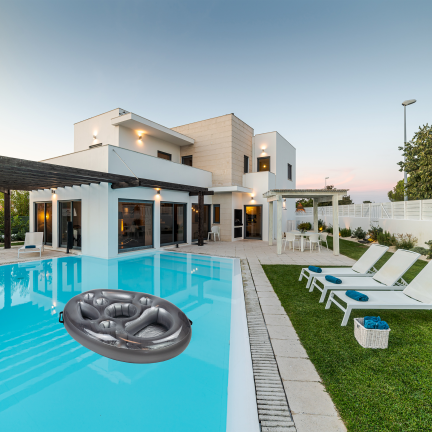 Schwimmendes Tablett für den Pool, aufblasbare Unterlage, für Speisen und Getränke