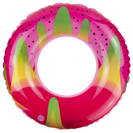 TG81876 Aufblasbares Schwimmring für den Strand, mit Fruchtmotiv, rosa, für Kinder