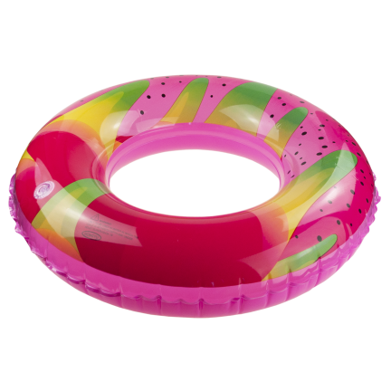 TG81876 Aufblasbares Schwimmring für den Strand, mit Fruchtmotiv, rosa, für Kinder
