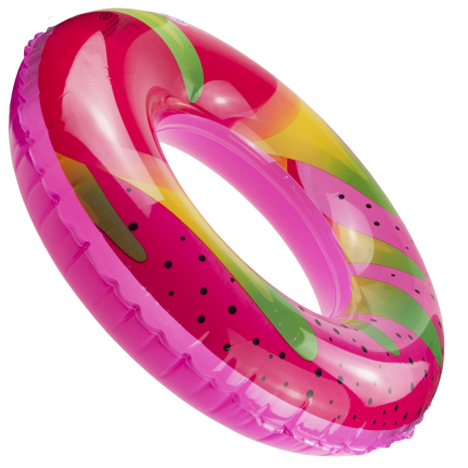 TG81876 Aufblasbares Schwimmring für den Strand, mit Fruchtmotiv, rosa, für Kinder