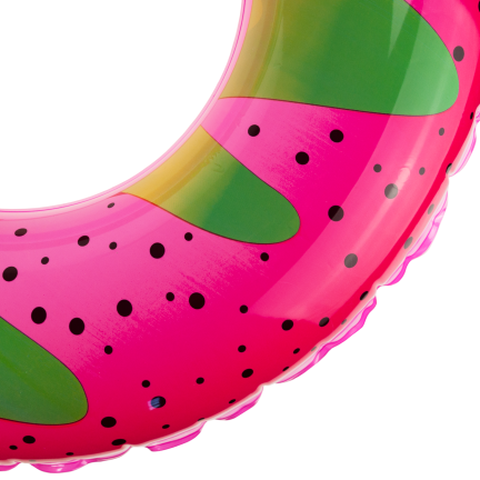 TG81876 Aufblasbares Schwimmring für den Strand, mit Fruchtmotiv, rosa, für Kinder