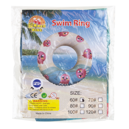 TG81877 Aufblasbarer Strandring für Kinder zum Schwimmen im Schwimmbad – Tintenfisch-Motiv