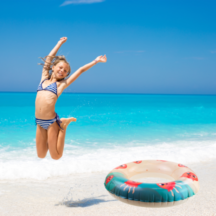 TG81877 Aufblasbarer Strandring für Kinder zum Schwimmen im Schwimmbad – Tintenfisch-Motiv