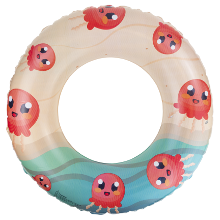 TG81877 Aufblasbarer Strandring für Kinder zum Schwimmen im Schwimmbad – Tintenfisch-Motiv