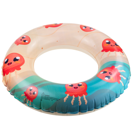 TG81877 Aufblasbarer Strandring für Kinder zum Schwimmen im Schwimmbad – Tintenfisch-Motiv