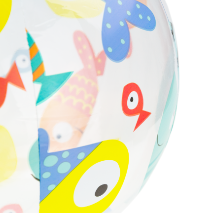 TG81879-1  bunter, durchsichtiger aufblasbarer Strandball für Kinder – Schwimmbad, Strand