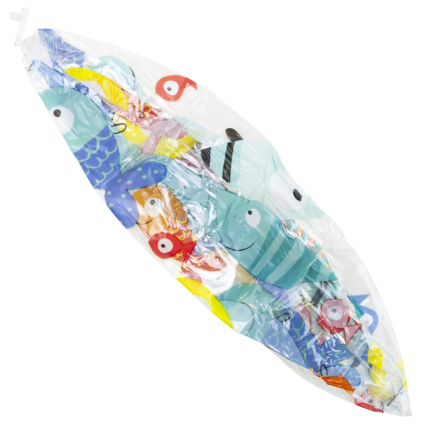 TG81879-1  bunter, durchsichtiger aufblasbarer Strandball für Kinder – Schwimmbad, Strand