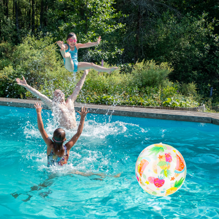 TG81879-2 Buntes, durchsichtiges aufblasbares Strandball für Kinder – Schwimmbad, Strand