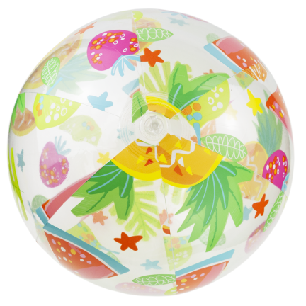 TG81879-2 Buntes, durchsichtiges aufblasbares Strandball für Kinder – Schwimmbad, Strand