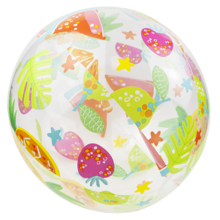TG81879-2 Buntes, durchsichtiges aufblasbares Strandball für Kinder – Schwimmbad, Strand