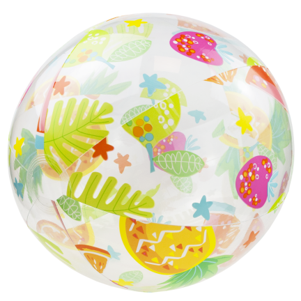 TG81879-2 Buntes, durchsichtiges aufblasbares Strandball für Kinder – Schwimmbad, Strand